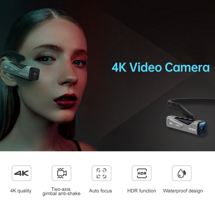 ORDRO EP7 4K Head-Mounted Auto Focus Live Video Smart Sports Camera, Without Remote Control, With Remote Control ORDRO EP7 4K Head-Mounted Auto Focus Live Video Smart Sports Camera, Without Remote Control, With Remote Control